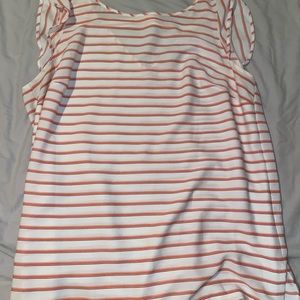 Like new striped blouse with back detail. size 16